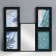 Photo frame in 4 photos 10x15 cm+mirror "Reflection" Black set 5 pcs 31x41 cm