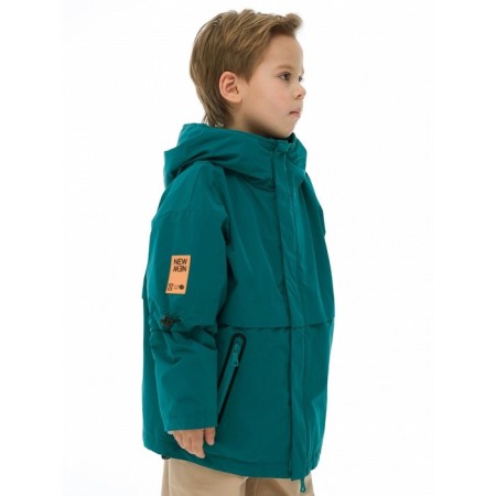 Windbreaker for boys, height 116 cm, emerald color-4