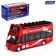 Metal bus "sightseeing", inertial, light and sound effects, red color