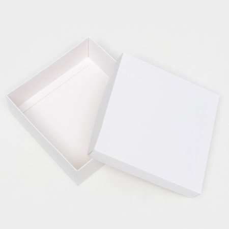 The box is folding, the lid is, white, 15 x 15 x 5 cm-2