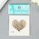Tattoo on the body gold "Heart-imprint" 5x6 cm