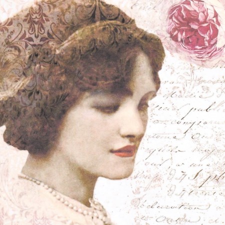 Декупажная карта "Девушка" плотность 45 г/м2 формат А4-1