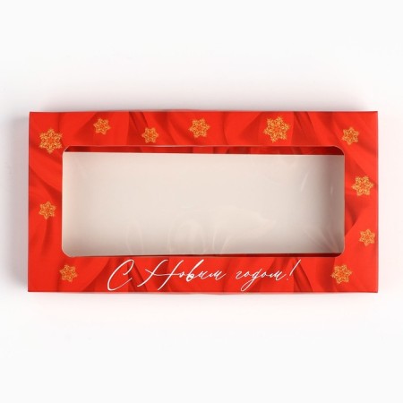 Chocolate box “Happy New Year!”, With a window, 16.4 x 8.4 x 1.7 cm, New Year-1
