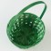 Wicker basket, D19 x 9.5 x 32 cm, green, bamboo