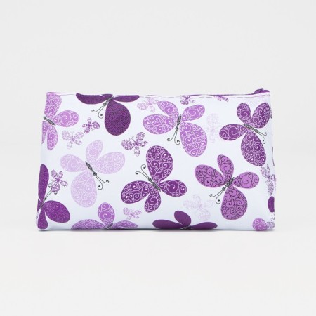 Lightning cosmetic bag, white/purple color-1