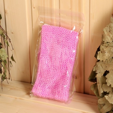 Bath knitted washcloth "Superdlin", 70x11cm, Mix color-10