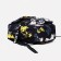 Youth backpack from textiles with a zipper, 4 pockets, black/yellow color