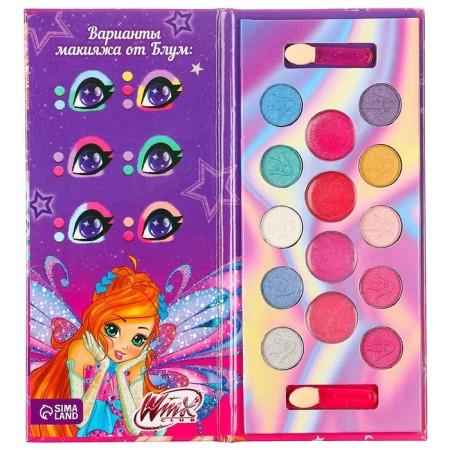A set of cosmetics, shadows 10 colors, shine 4 colors "Stella and Bloom", Winx-5