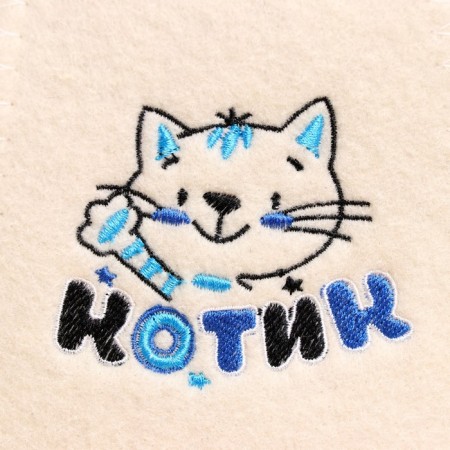 Bath cap with embroidery children's "cat"-1