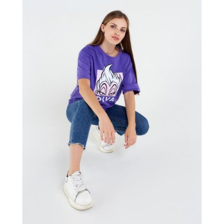 Diva T -shirt Oversize villain, purple color-2
