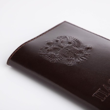Passport cover, brown color-3