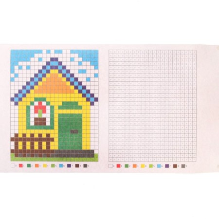Poster coloring "Entertaining roll. Coloring on numbers" 19.5x200 cm-5