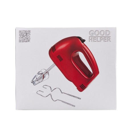 Mixer Goodhelper HM-373, manual, 300 watts, 5 speeds, 2 nozzles, red-4