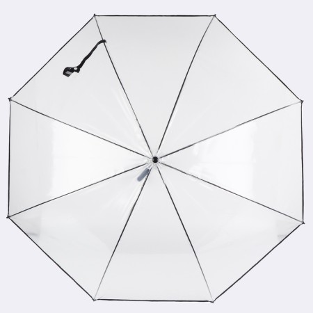 Umbrella - a semiautomatic “monoton” cane, 8 spokes, r = 51 cm, the color is transparent-4