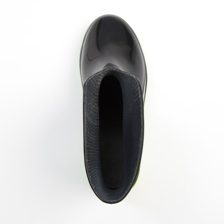 Women's rubber boots, black+light green, size 37-3