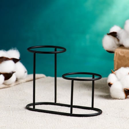 Set of Kashpo "duet" white, on a stand, 12.5x11cm-2