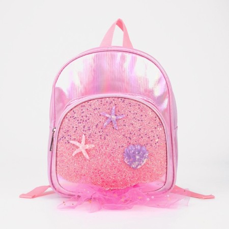 Baby backpack on lightning, pink color