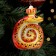 Christmas porcelain toy "snake", fastening loop, 9 cm