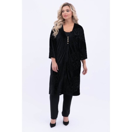 Cardigan female, size 52, black color-10
