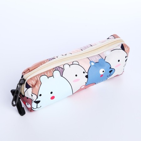 School backpack from textiles on a zipper, 3 pockets, pencil case, color colorful color-8