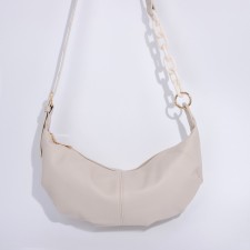 Bag bag, lightning department, adjustable belt, milk color