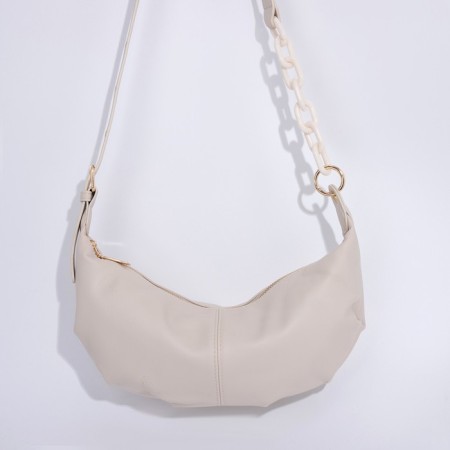 Bag bag, lightning department, adjustable belt, milk color