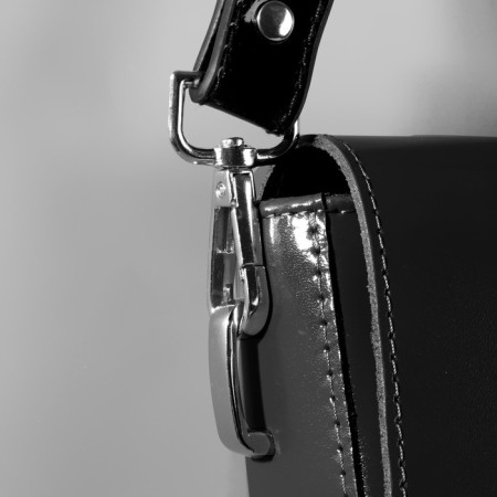 Pain for the bag varnished, with carbines, 60 ± 1 cm, black color-4