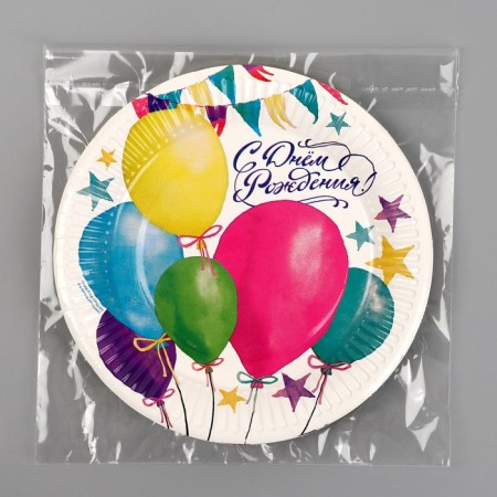 Disposable paper plate "Balls" (18 cm)-4