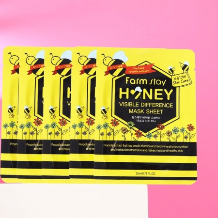 A set of face masks Farmstay, with propolis, 5 pcs.