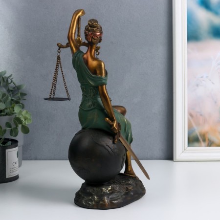 Souvenir Polystone "Femis-Bogin of Justice on the Ball" 34x15x16 cm-3