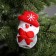Christmas tree toy "Snowman", 10 cm, from batteries, glow of multi (RGB)