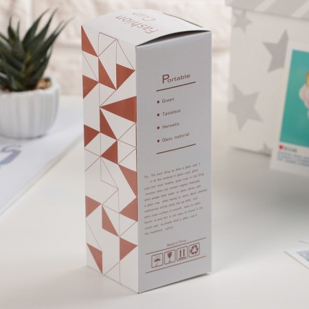 A glass bottle in a Vanilla cover, 300 ml, h = 17 cm, MIX drawing-9