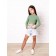 TOP for a girl with long sleeves on Generation ties, height 152 cm, green color