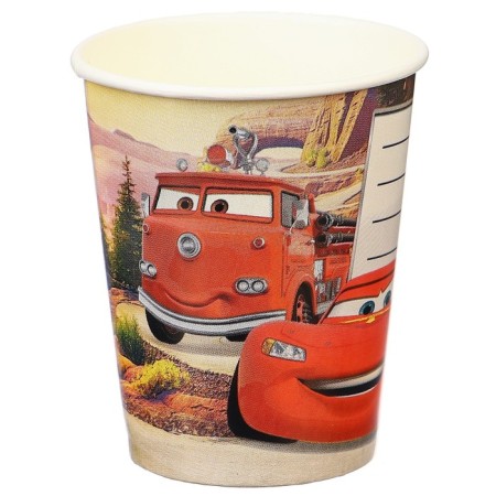 Paper glass "Happy Birthday!", 250 ml, cars-2
