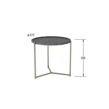 Bruno's table, 575 × 757 × 500 mm, black marble color-2