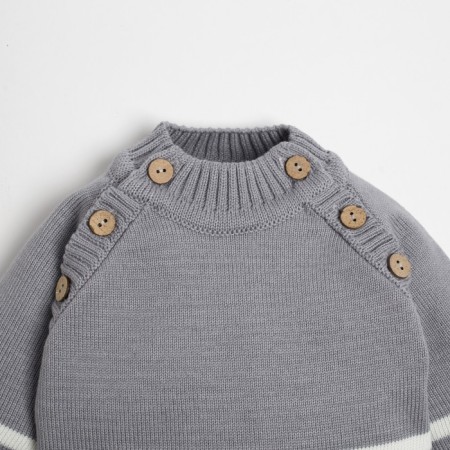 Knitted crumb set "Trendy" growth 68-74 cm, color gray color-1