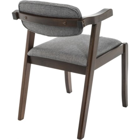 Wooden stool Fit array of gvei/fabric, cappuccino/gray 52x53x76 cm-9