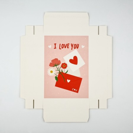 Gift folding box, packaging, “love letter”, 21 x 15 x 7 cm-5