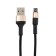 Hoco X26, microUSB cable - USB, 2.4 A, 1 m, nylon braid, black and golden