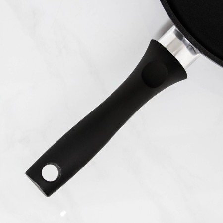 The “Tradition” pan, D = 28 cm, plastic handle, anti -stick coating, black color-3