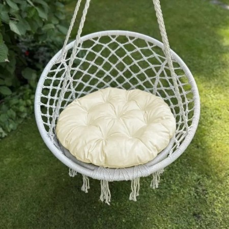 Pillow for swing "Tina", diameter 60 cm, cream color