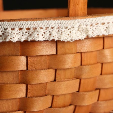 Wicker basket (sequoia), 16x11xn8/21.5 cm, 1 pc., Natural with a edging-2