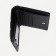 Women's wallet on the button, black color