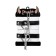 An handcuffs Pecado BDSM, soft with one strap with eyelets, genuine leather, white-black
