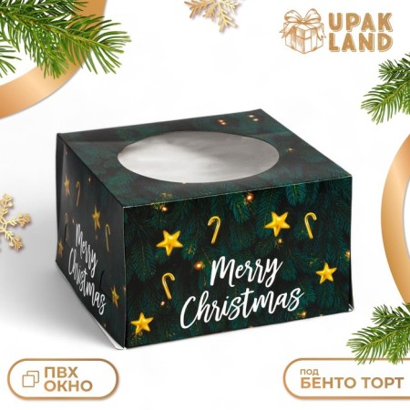 Confectionery packaging with the window "Merry Christmas", 30 x 30 x 19 cm-5