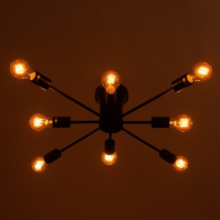Ceiling chandelier "Orion" 8x60W E27 Color: Black-2