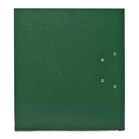 A4, 75 mm registrar, calligrata, PVC, embossing "Len", metal edging, pocket for a spine, collected, green, mix-7