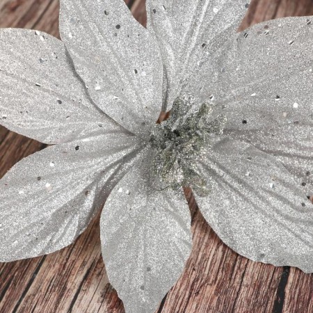Decor "Cold Flower" 26x20 cm, silver-1
