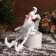 New Year's jester "with wings" sits, moves, 39x14 cm, silver
