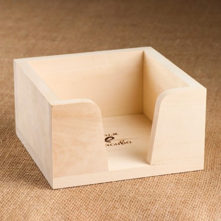 Square stand from linden, 15 × 15 × 8 cm-2